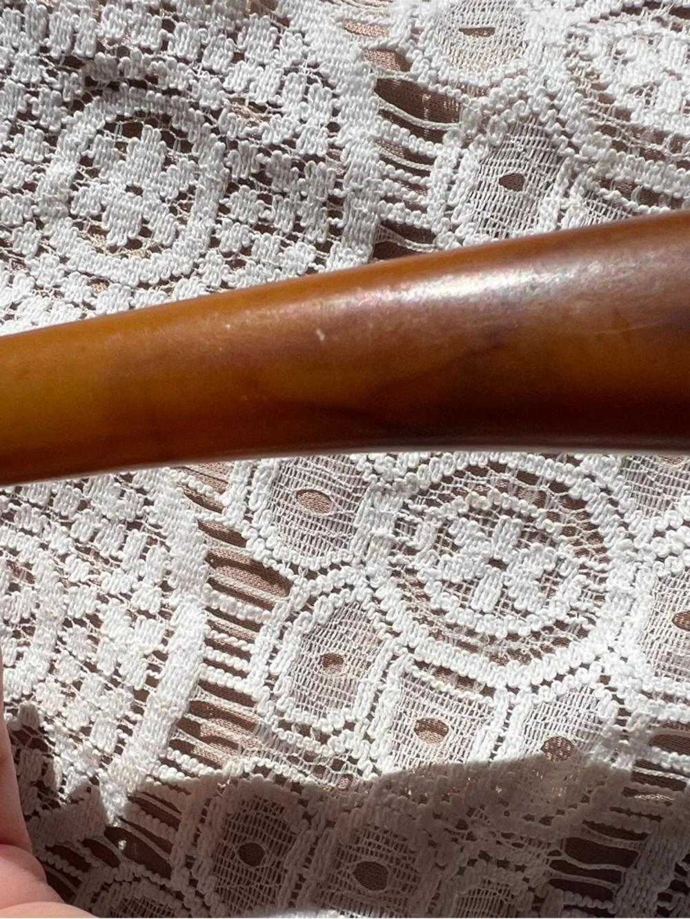 Vintage Cake/Pie Server with Amber Handle